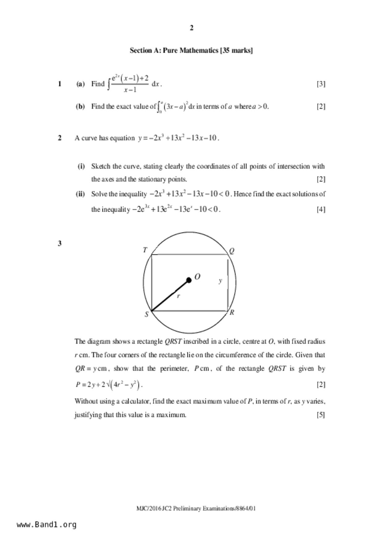 JC2Maths試卷
