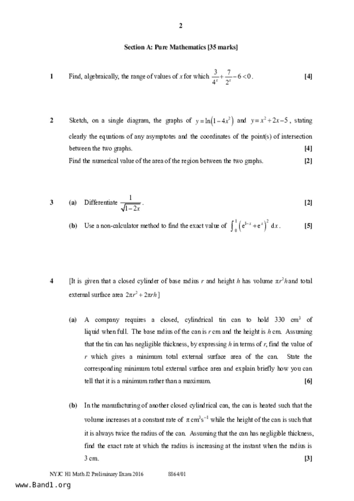 JC2Maths試卷