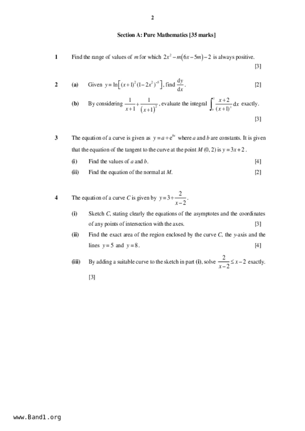 JC2Maths試卷