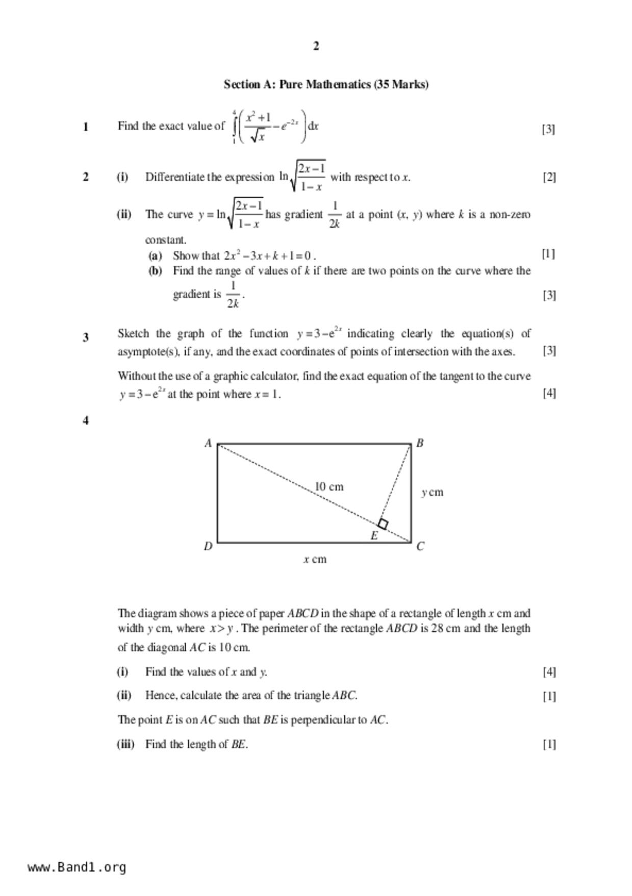 JC2Maths試卷