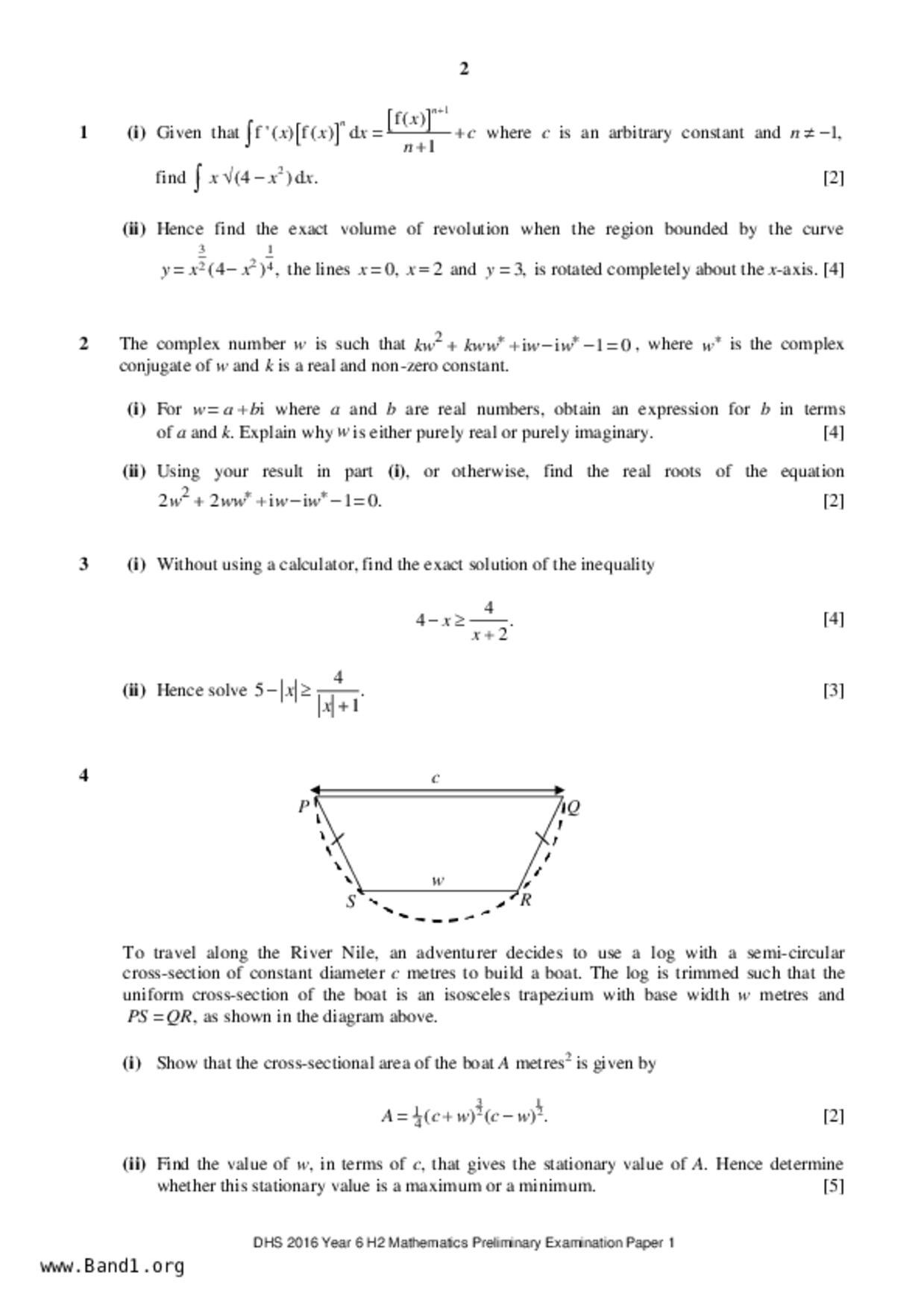 JC2Maths試卷