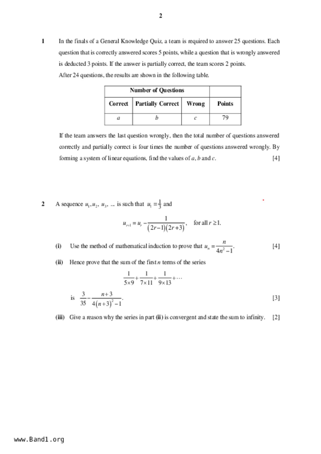 JC2Maths試卷