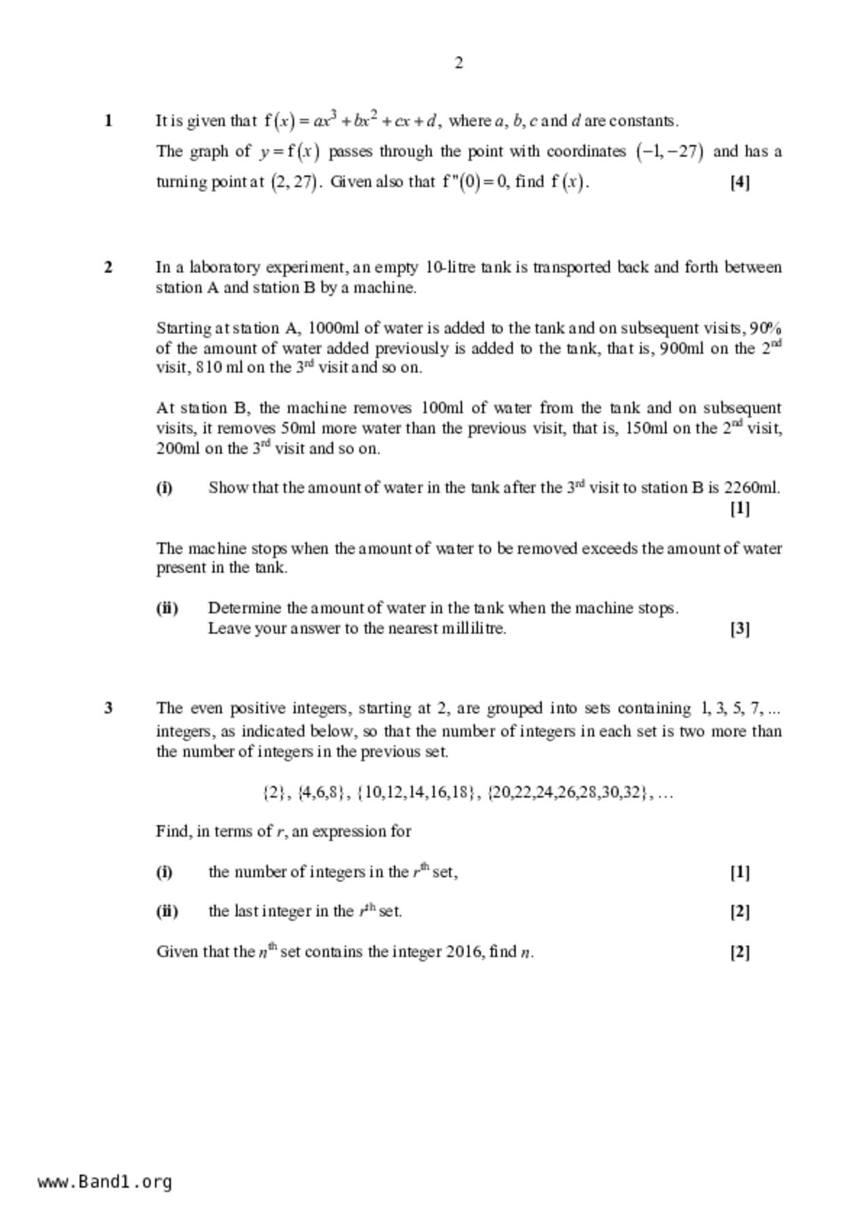 JC2Maths試卷