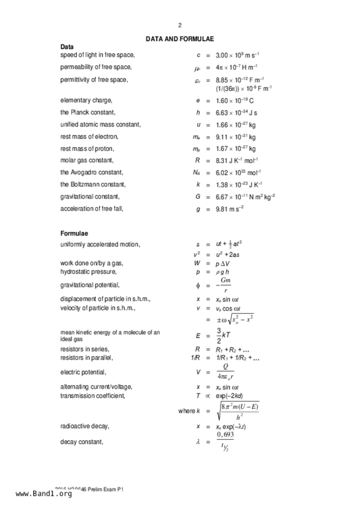 JC2Physics試卷