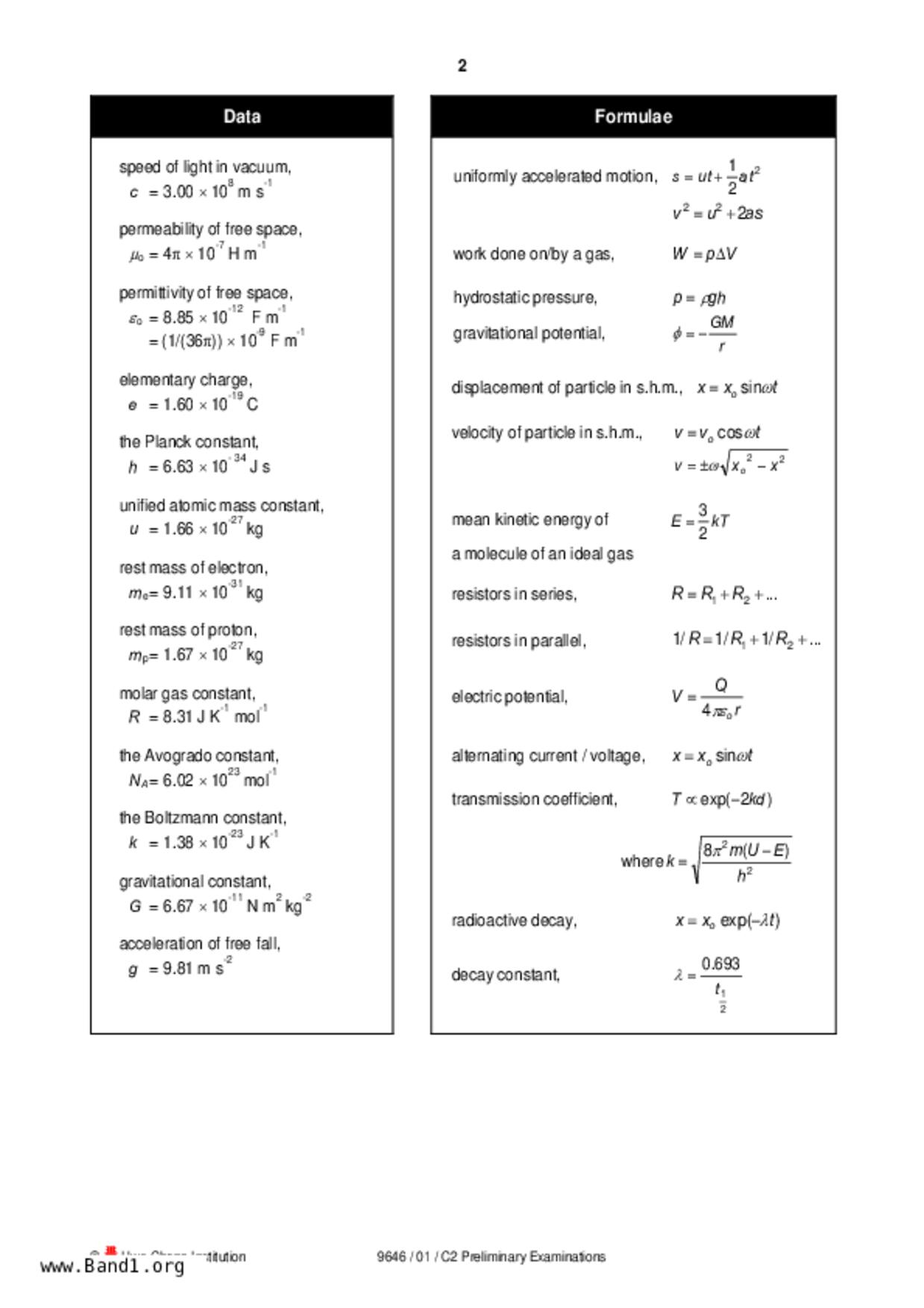 JC2Physics試卷
