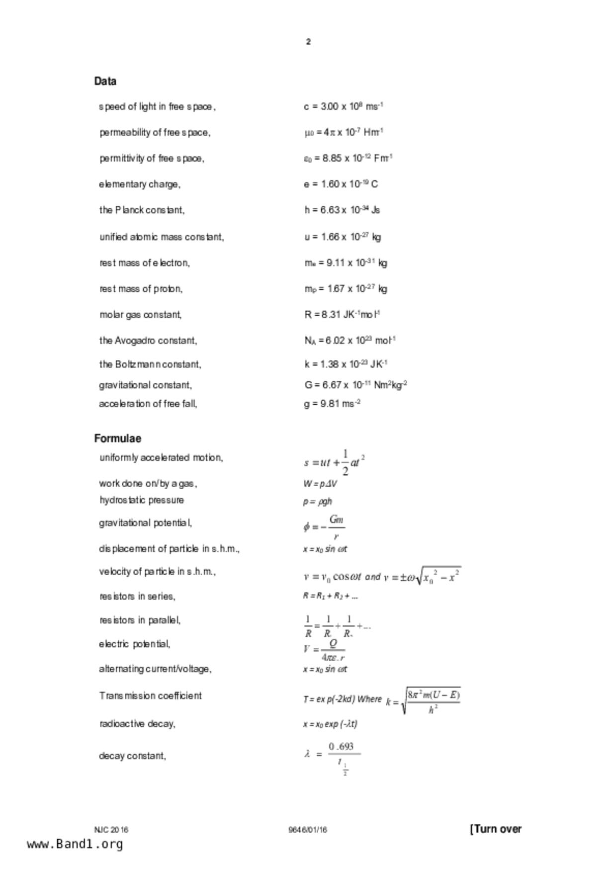 JC2Physics試卷