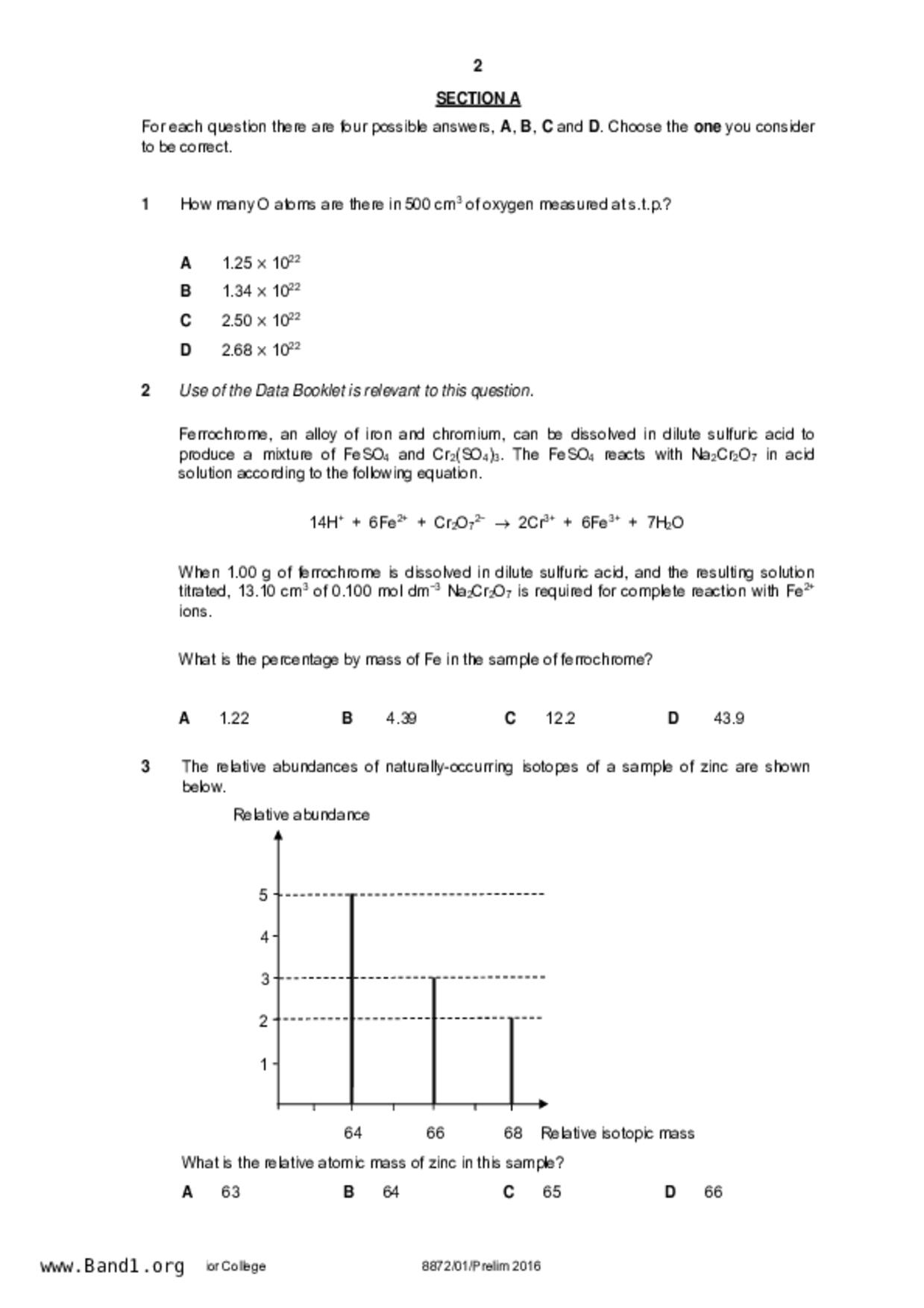 JC2Chemistry試卷