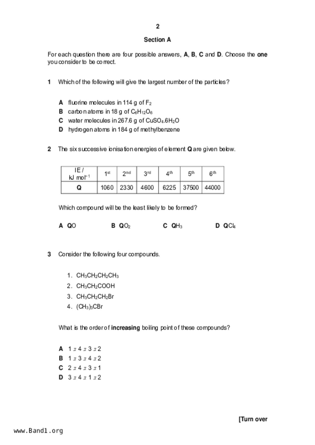 JC2Chemistry試卷