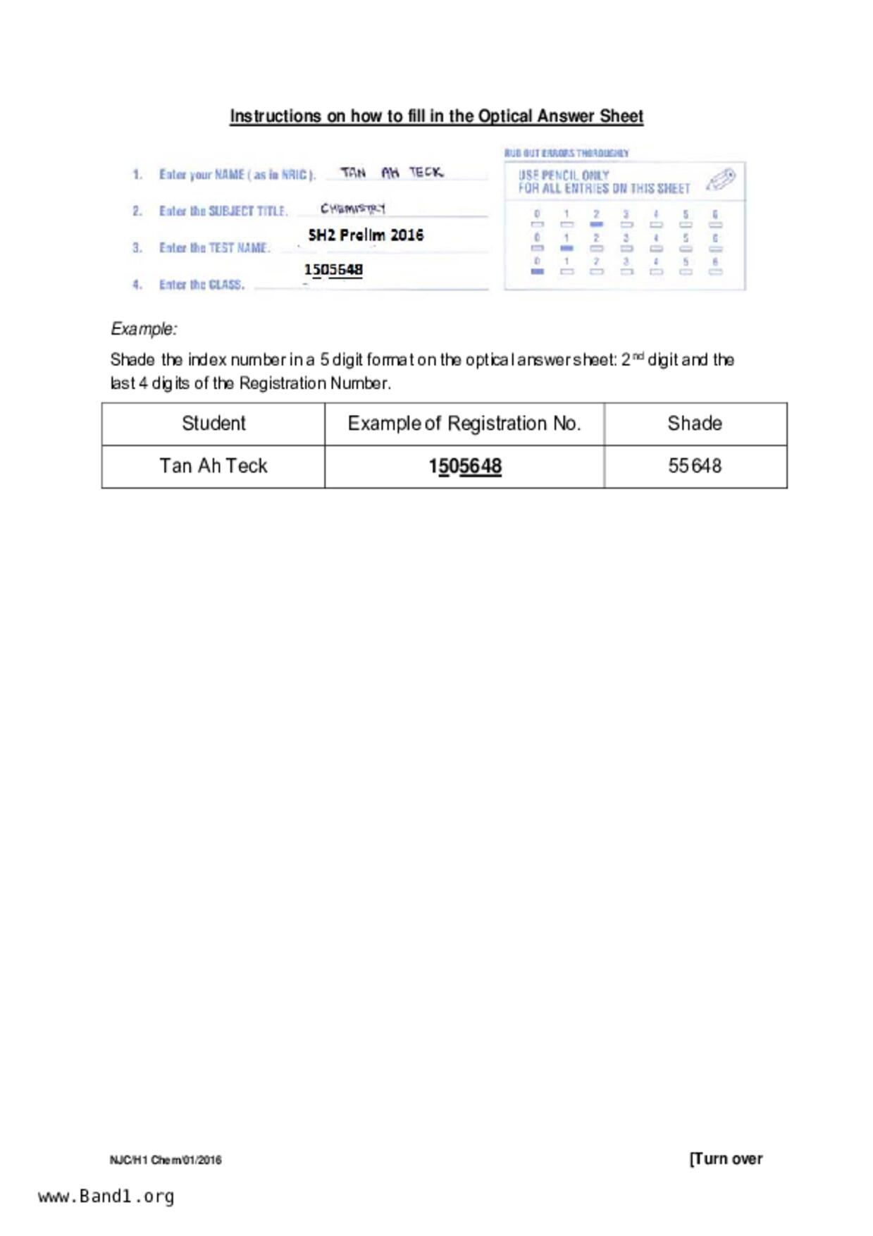 JC2Chemistry試卷