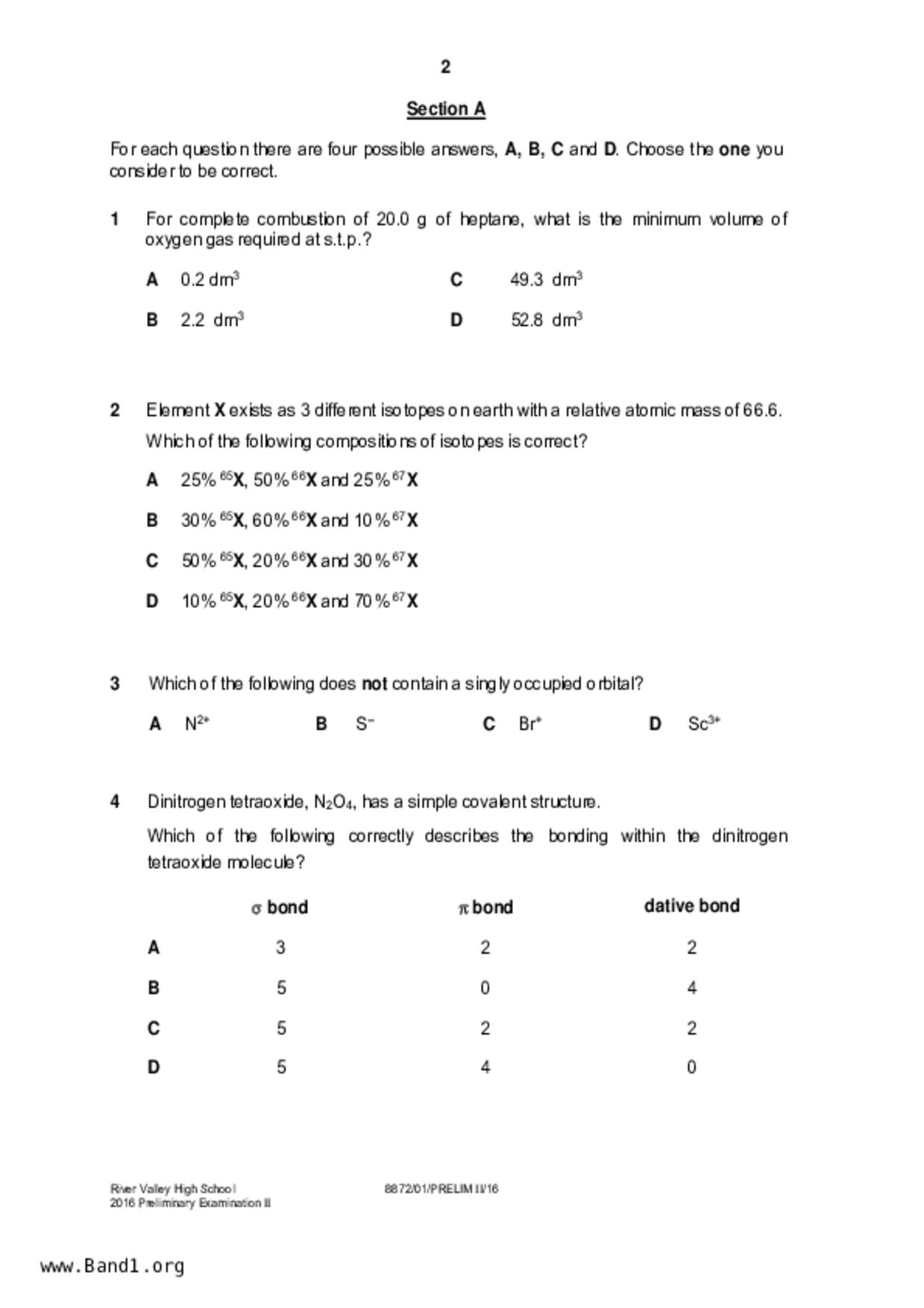 JC2Chemistry試卷