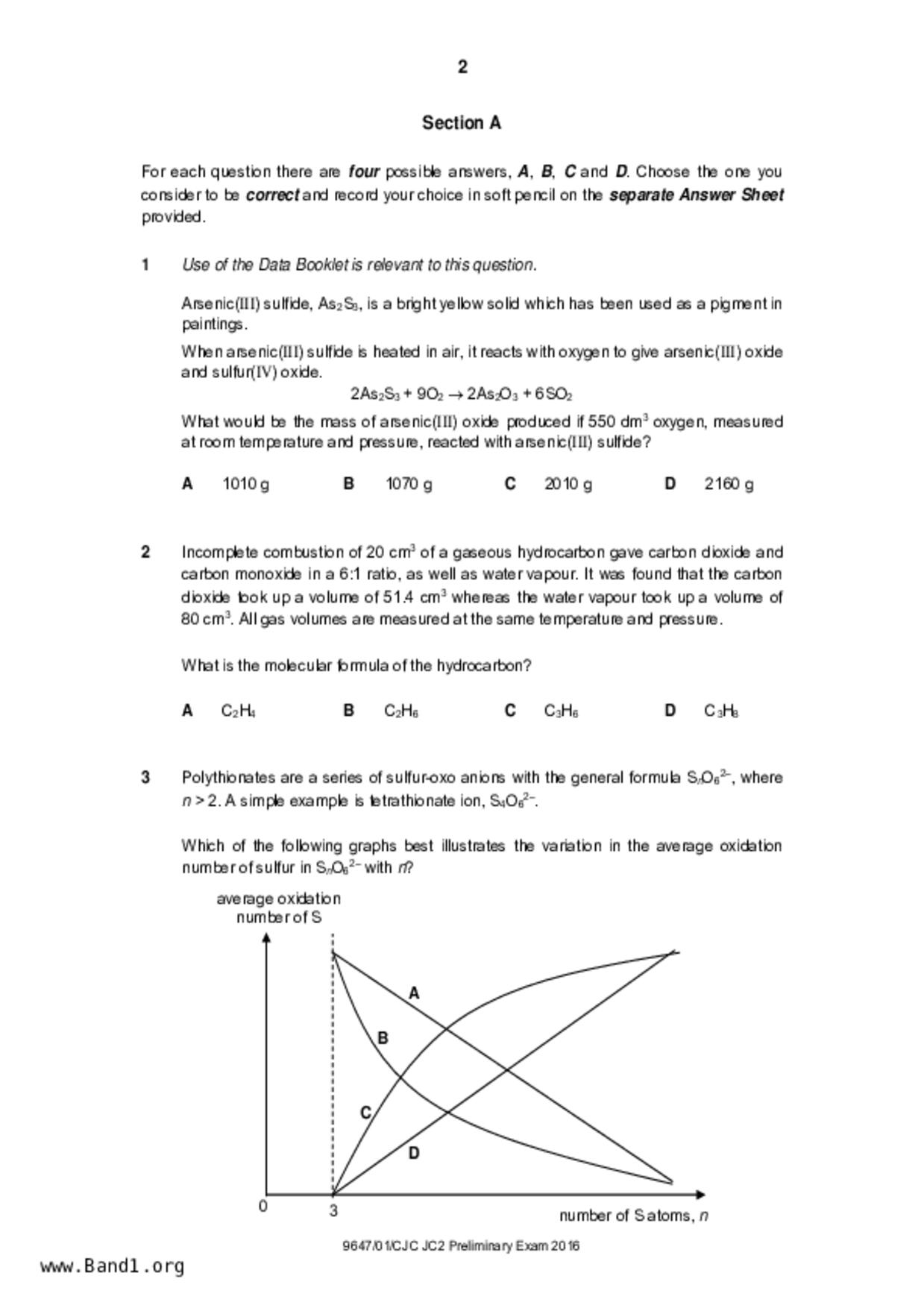 JC2Chemistry試卷