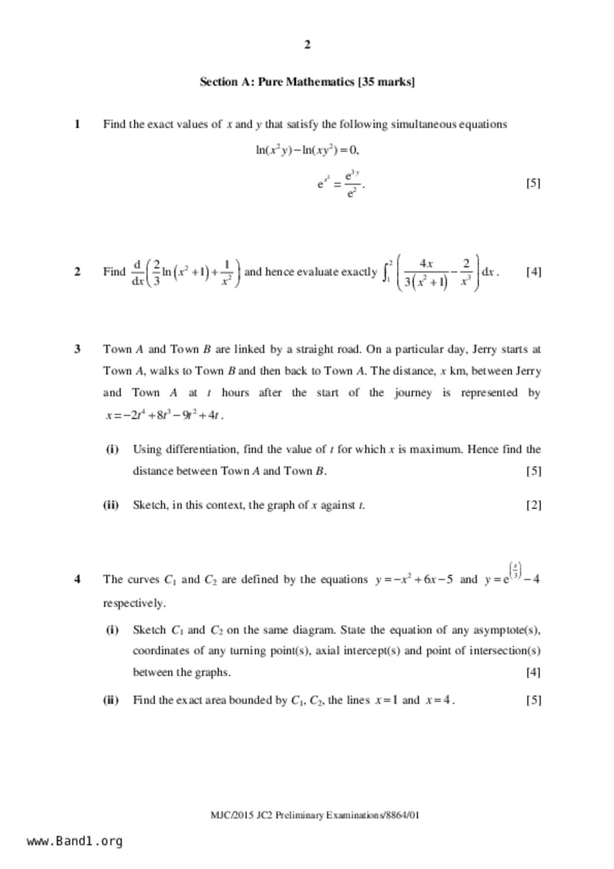 JC2Maths試卷