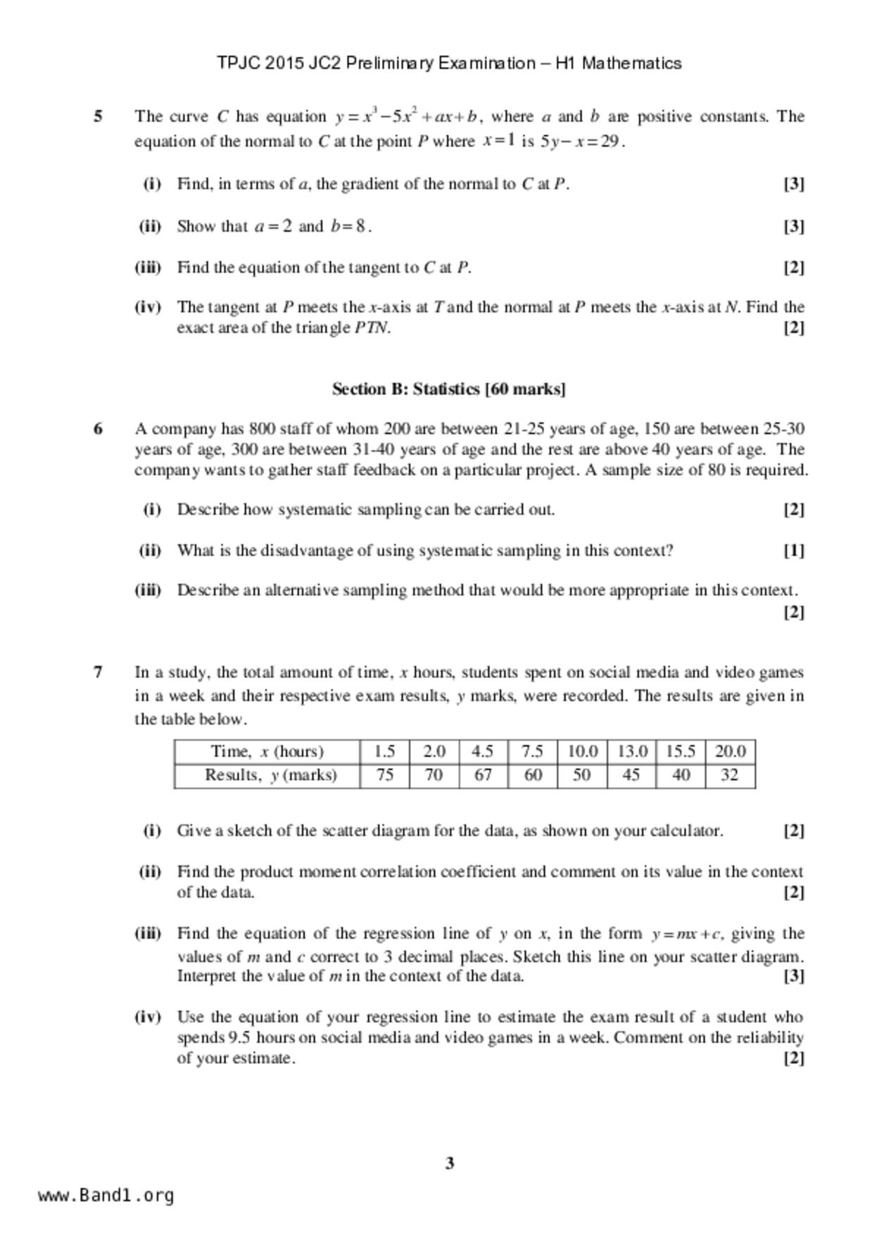 JC2Maths試卷