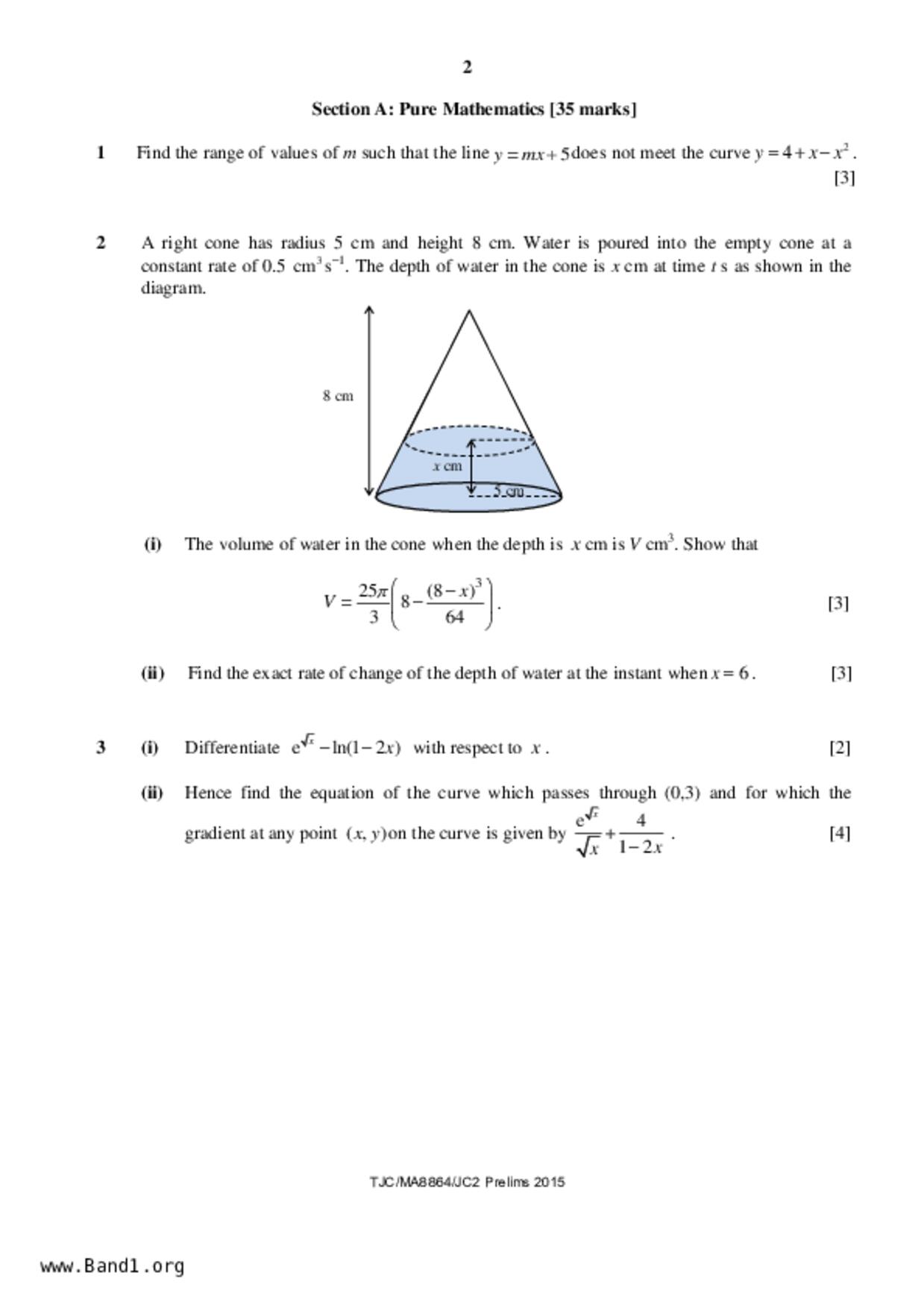 JC2Maths試卷