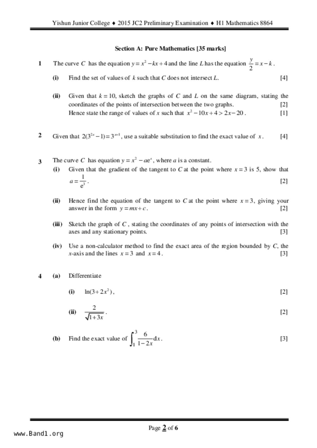 JC2Maths試卷