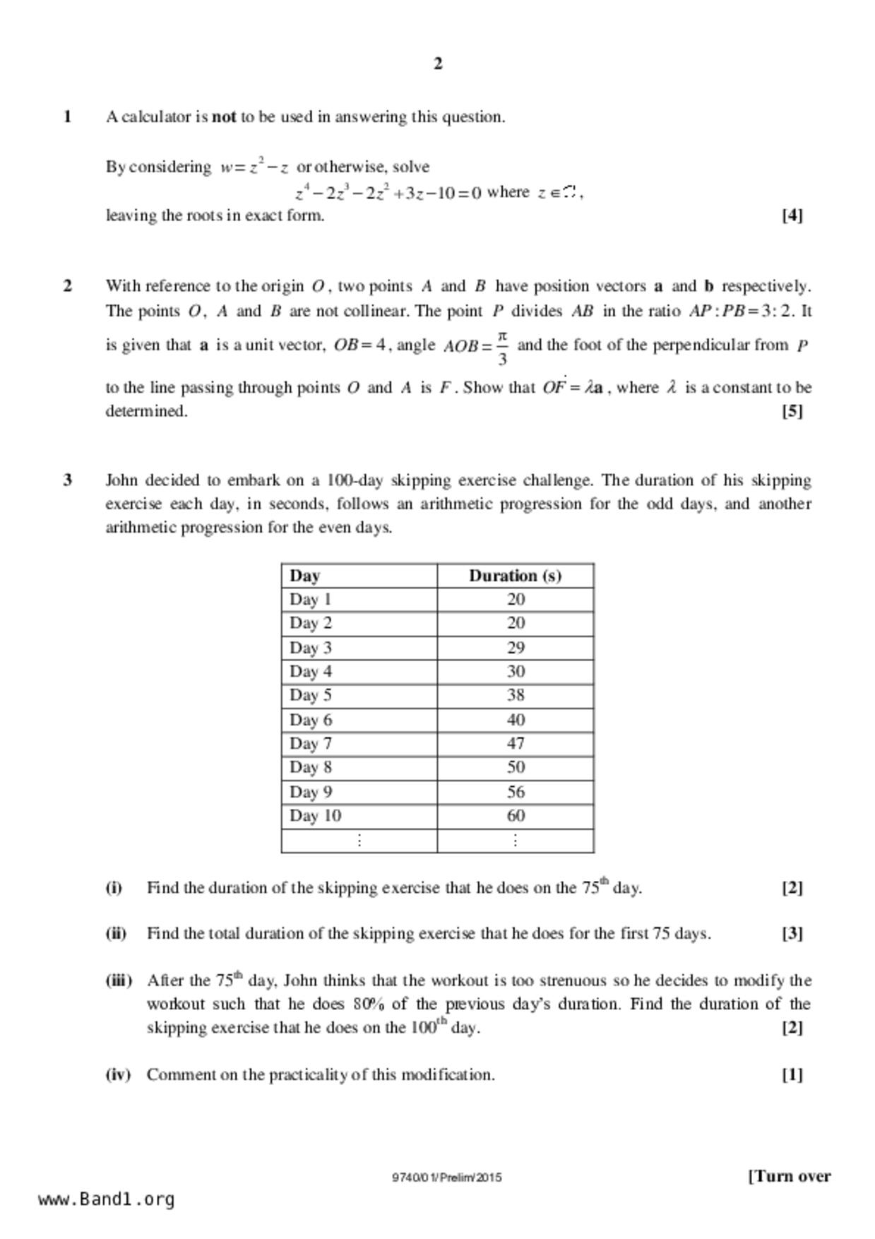 JC2Maths試卷