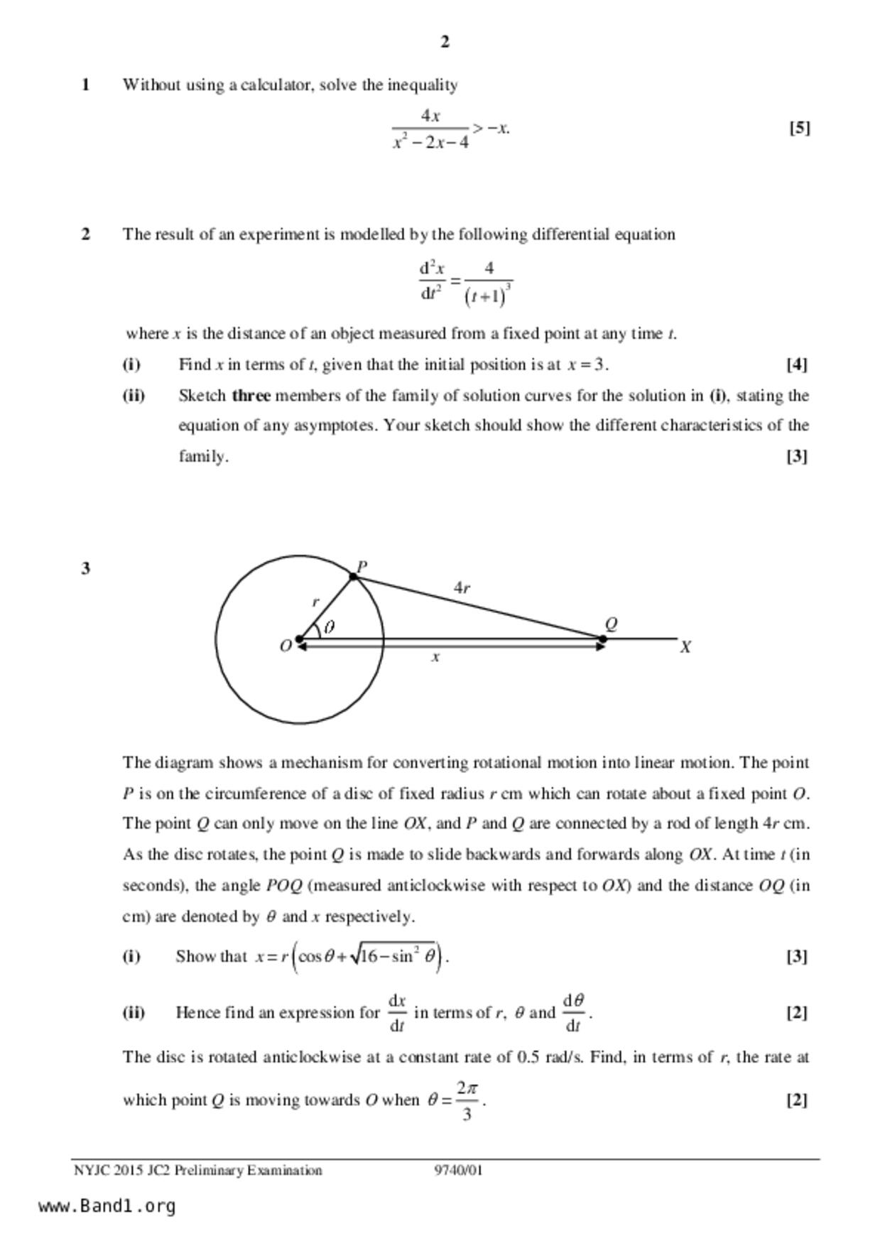 JC2Maths試卷