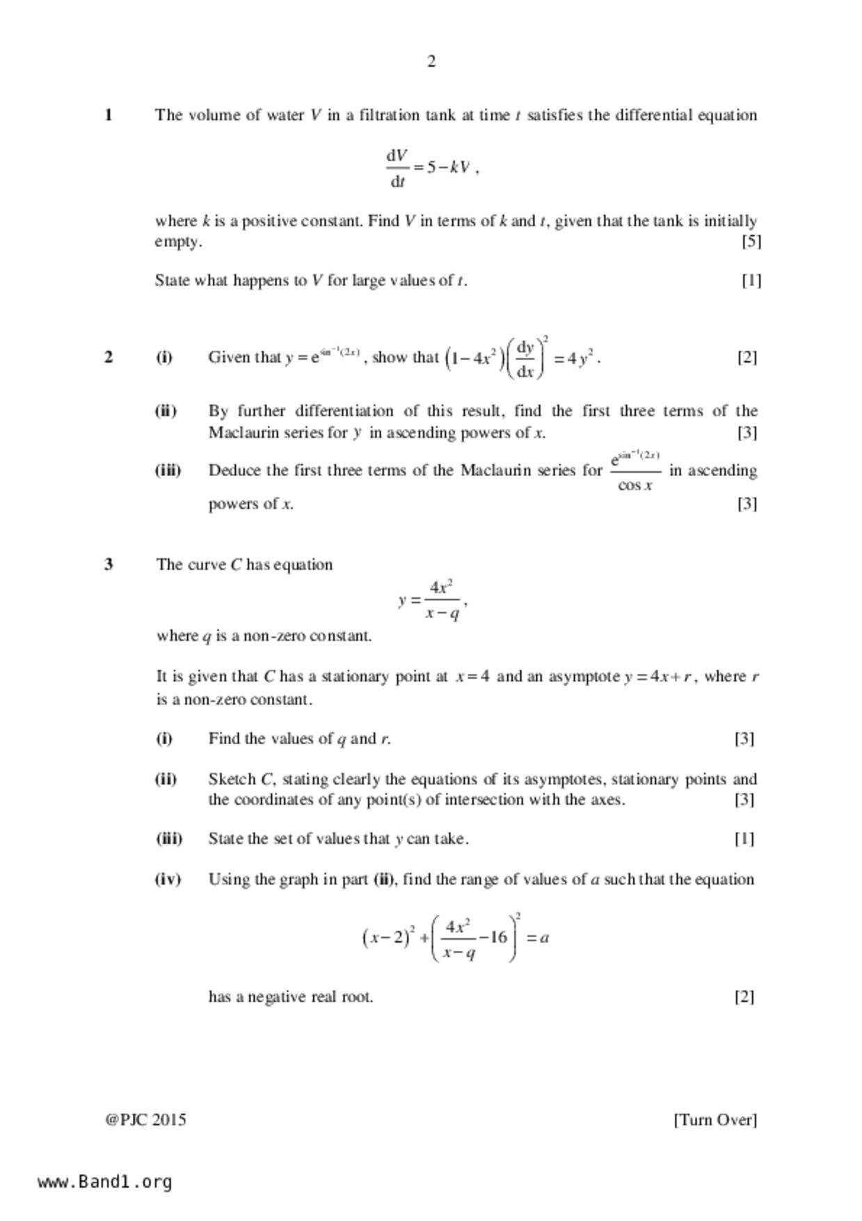 JC2Maths試卷