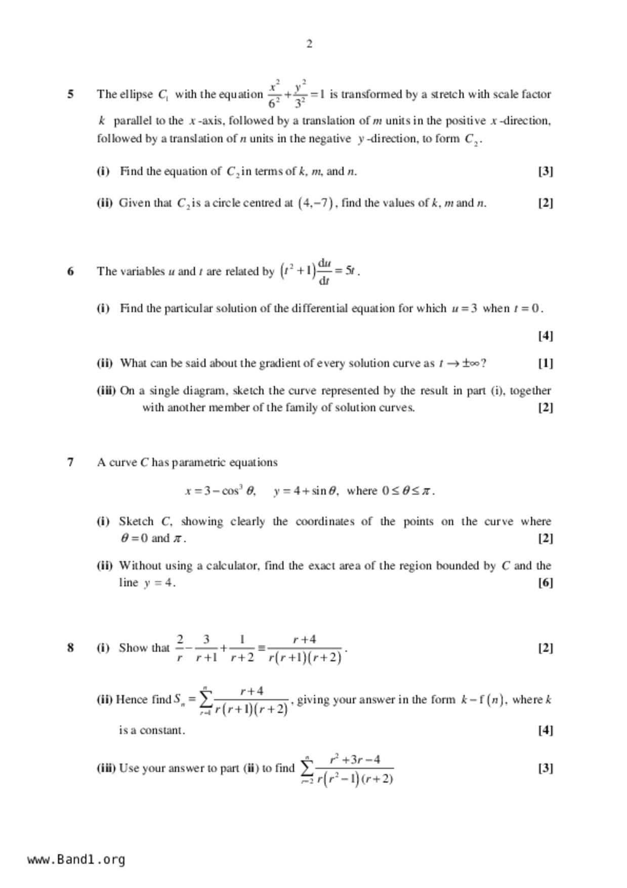 JC2Maths試卷