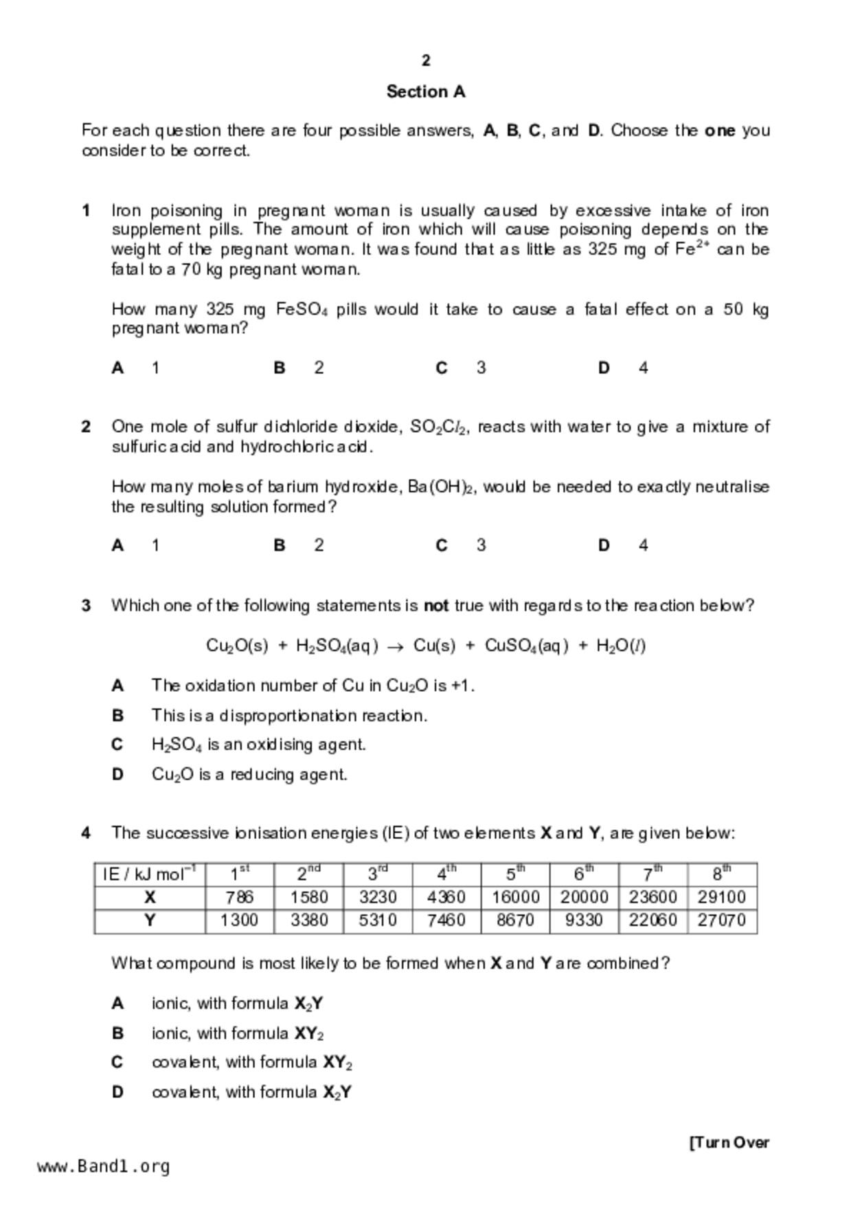 JC2Chemistry試卷