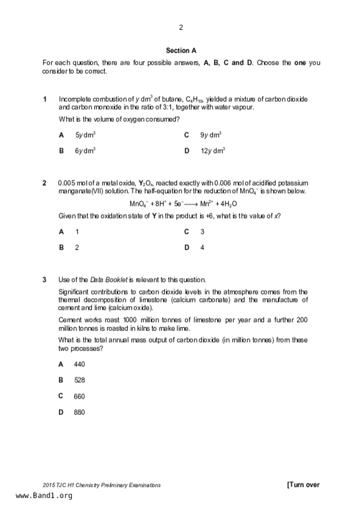 JC2Chemistry試卷