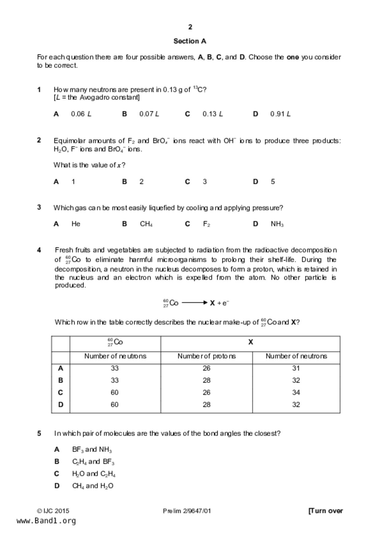 JC2Chemistry試卷