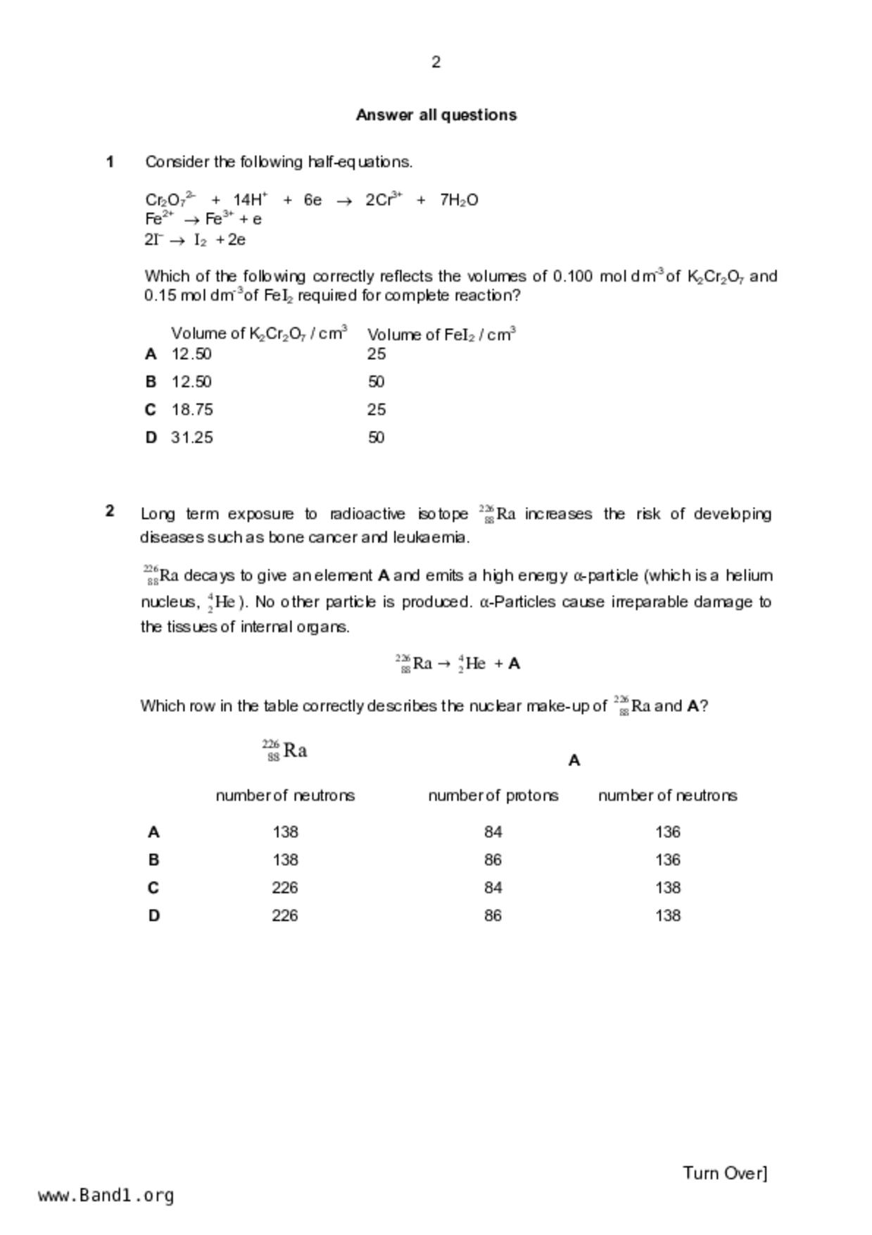 JC2Chemistry試卷