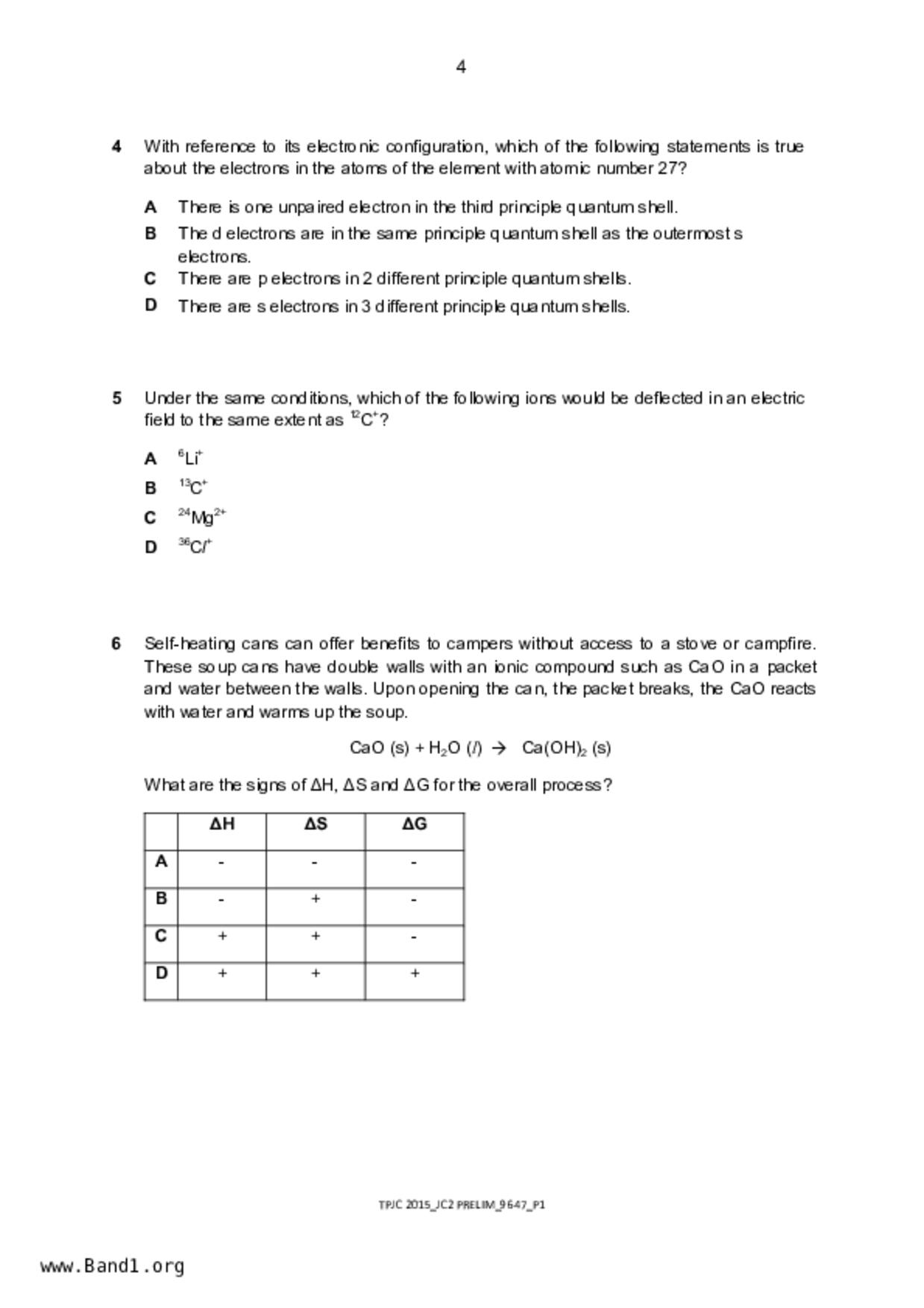 JC2Chemistry試卷