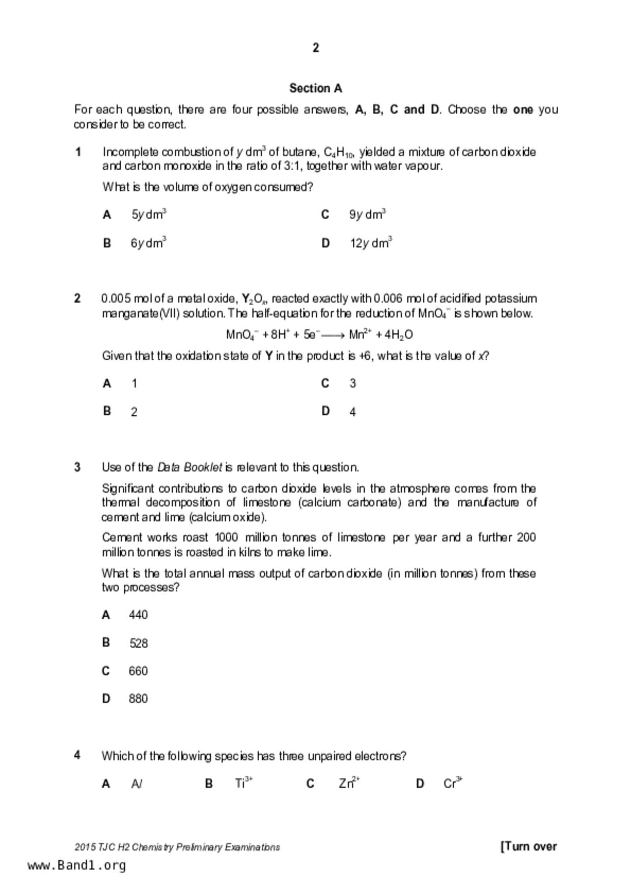 JC2Chemistry試卷