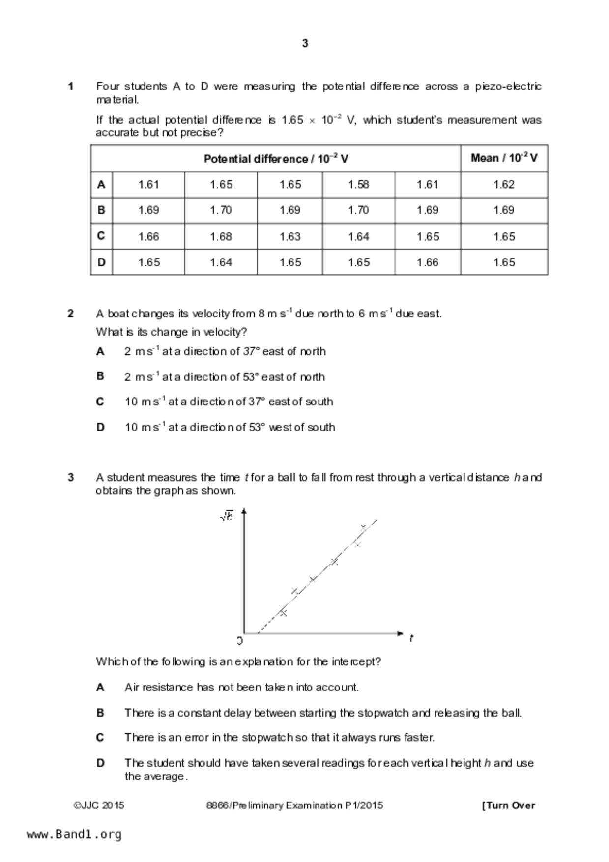 JC2Physics試卷