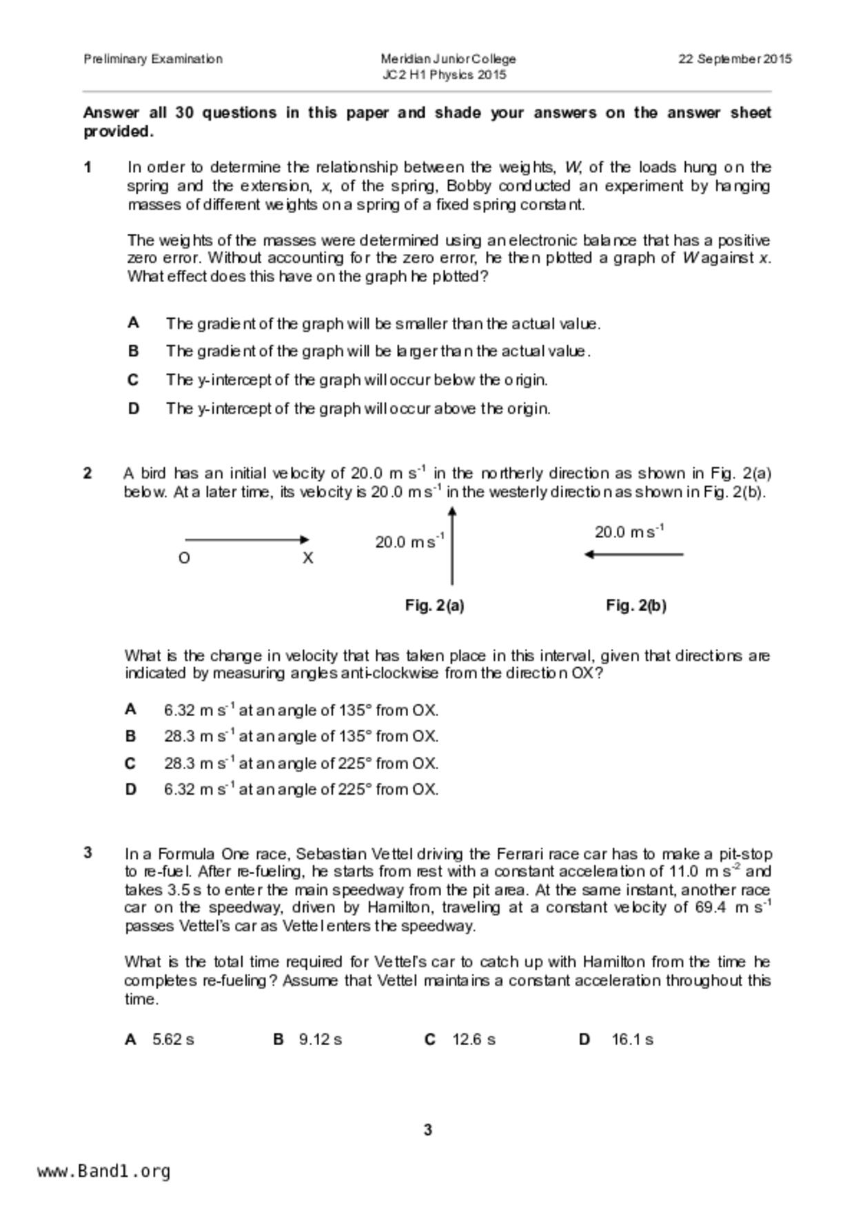 JC2Physics試卷