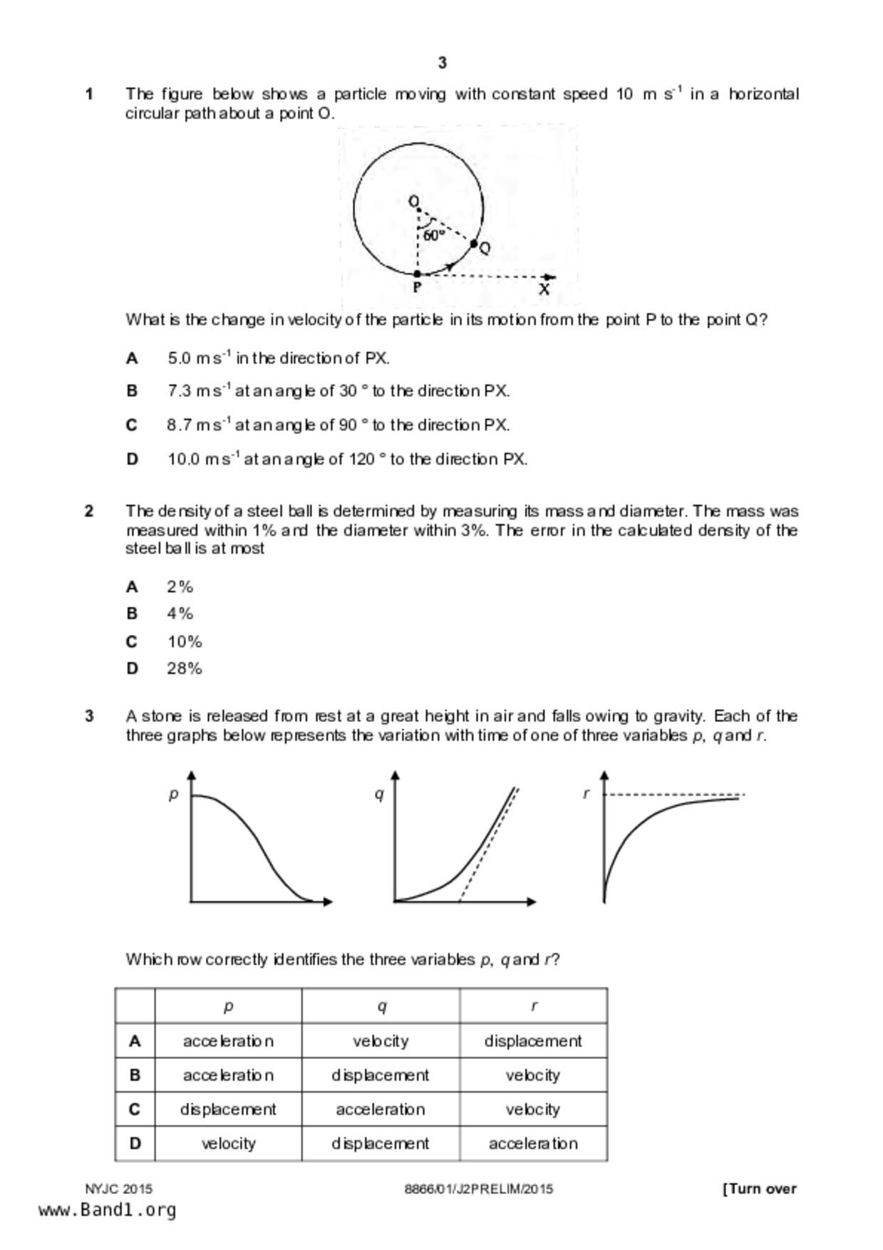 JC2Physics試卷