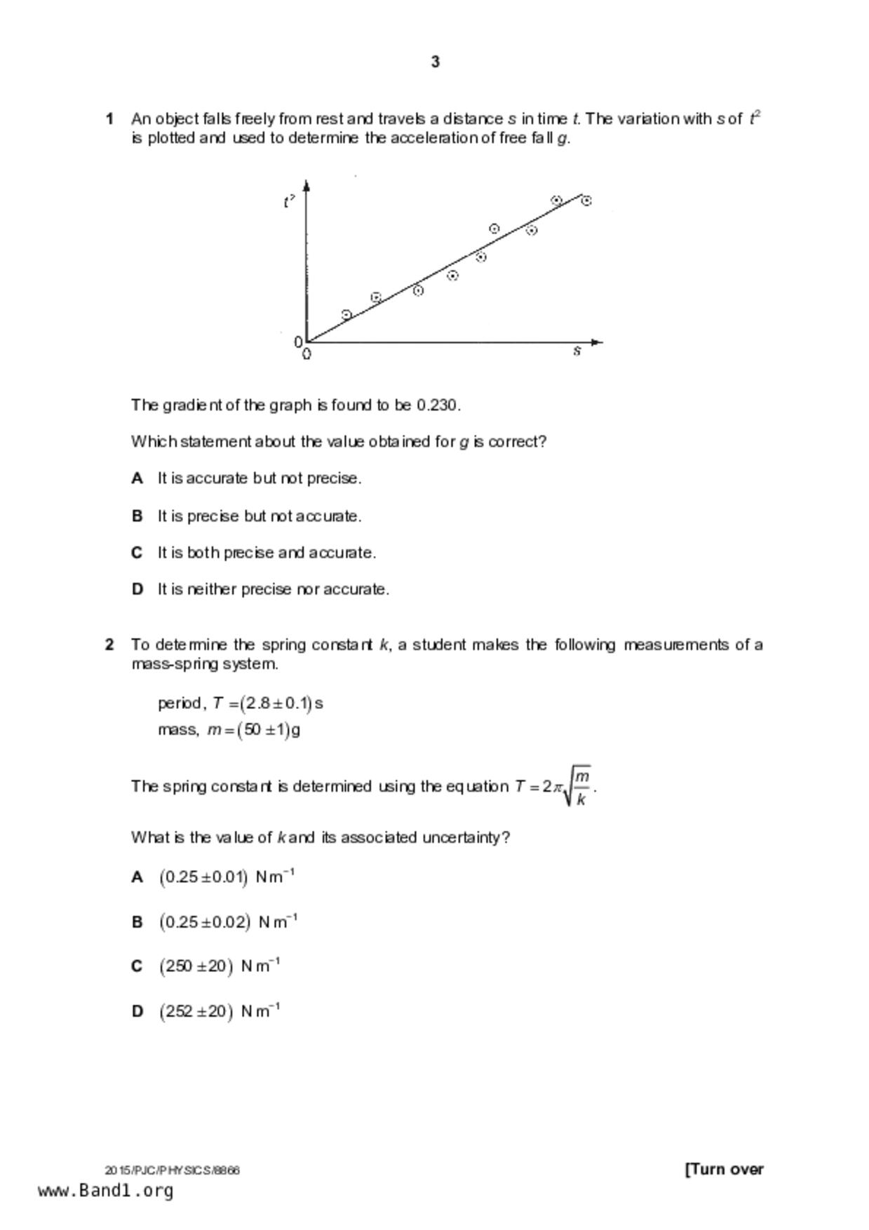JC2Physics試卷