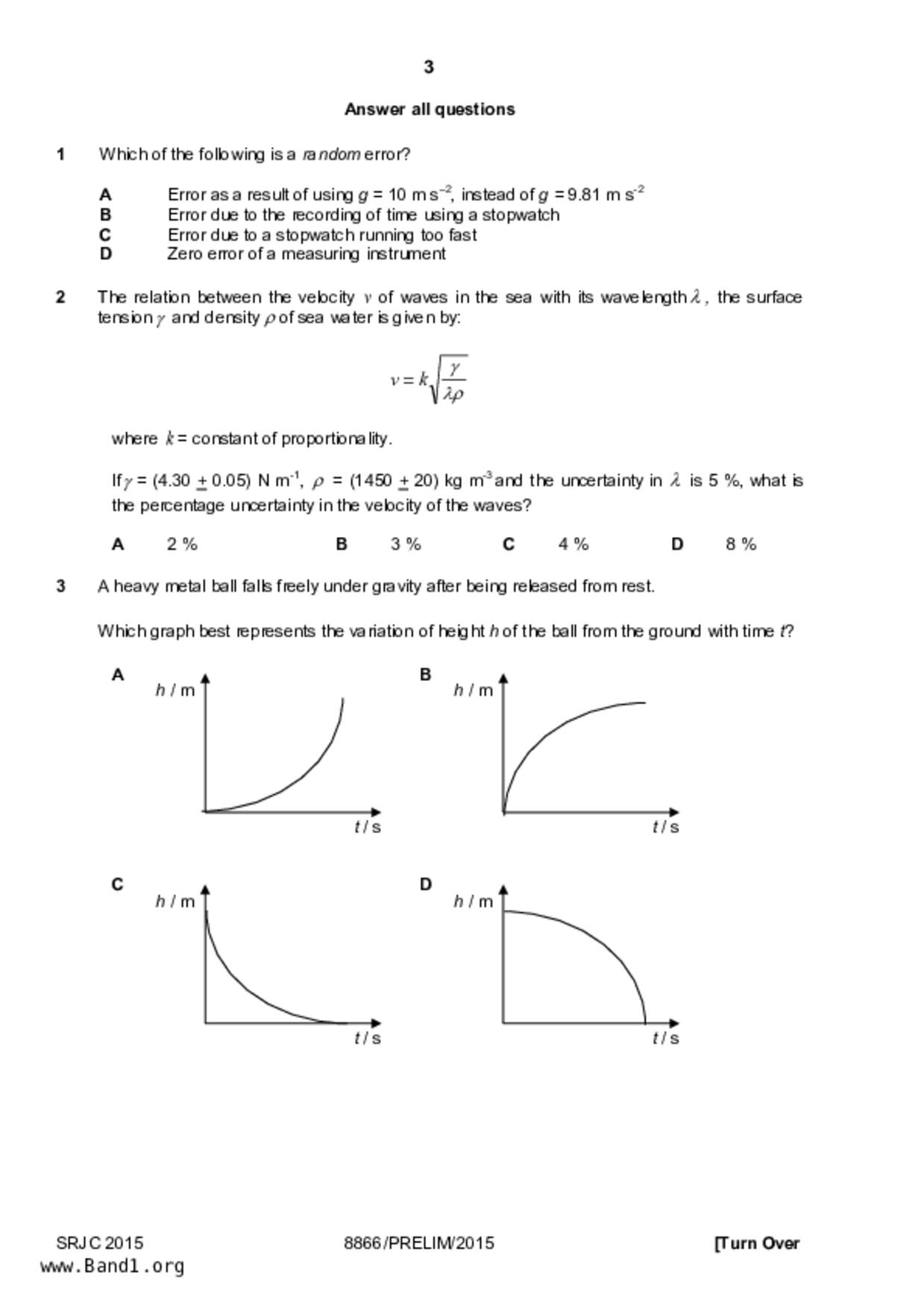 JC2Physics試卷