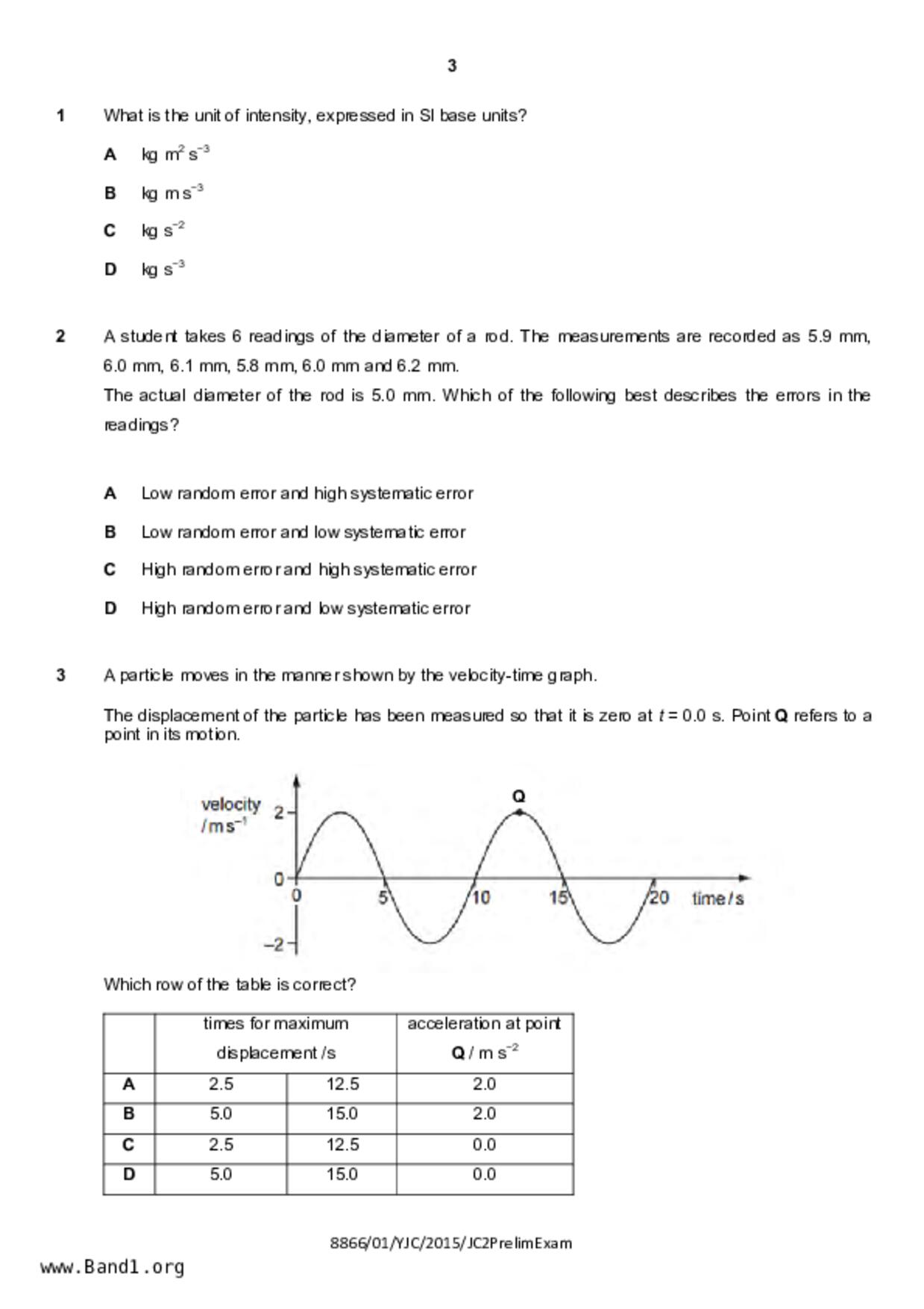 JC2Physics試卷