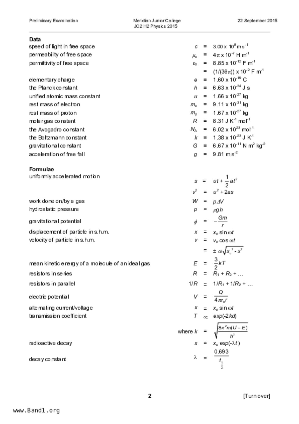 JC2Physics試卷